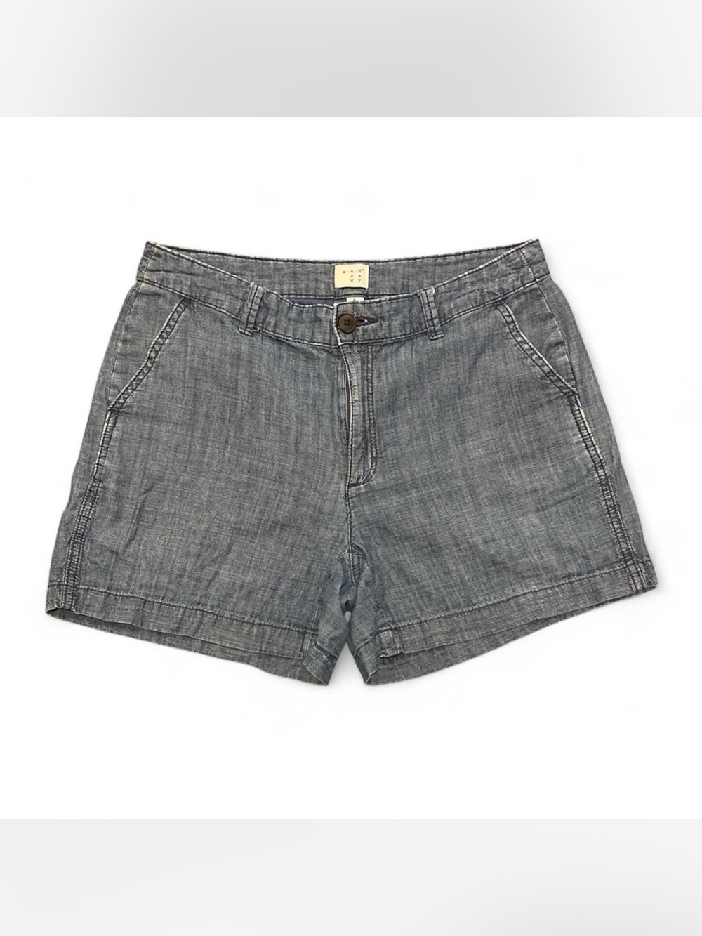 a new day Blue Chambray Casual Women's Shorts